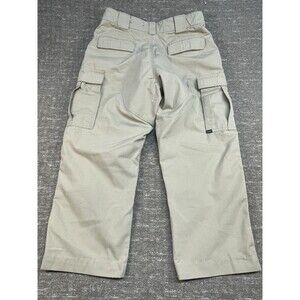 5.11 Tactical Pants Mens L 35.5-39 Tan Cargo Work Military Ripstop Flat Front